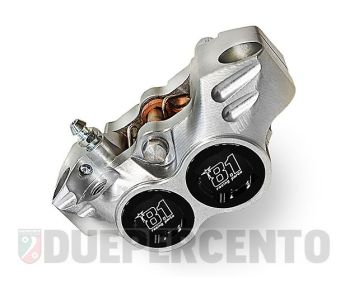 Pinza freno radiale OTTOPUNTOUNO New Era, 4 pistoncini, silver/nero, interasse fori 82mm
