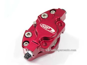 Pinza freno SIP 2 pistoncini Ø 31,5 mm, rosso anodizzato Vespa PX '98/ MY/ '11 kit GRIMECA