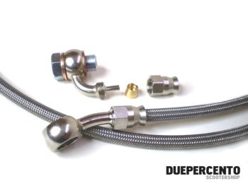 Tubo freno in treccia CRIMAZ per pompa e pinza idraulici per Vespa 50/ 50 Special/ ET3/ Primavera/ PK50-125/ S/ XL/ XL2/ ETS/ PX125-200/ P200E/ Rally180-200/ T5/ GTR/ TS/ Sprint