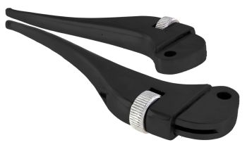 Coppia leve sportive SIP freno e frizione con registro - old style - colore nero per Vespa Smallframe/ Largeframe