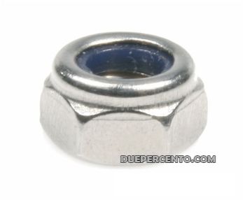 Dado M6 mm, autobloccante, acciaio zincato, chiave 10mm per leva manubrio per Vespa 50/ 50 special/ ET3/ PK50-125/ PX125-200/Rally/ GTR/ GL