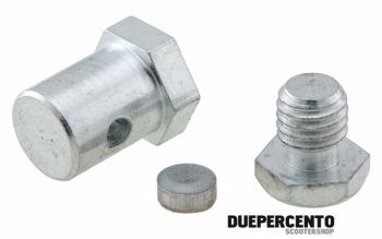Morsetto cavi marce e frizione SIP, Ø 6.8 mm, L 8 mm, chiave 7/8mm, 3 parti per Vespa 50/ 50 special/ ET3/ PK50-125/ PX125-200/ Rally/ GTR/ GL/ GS160/ SS180