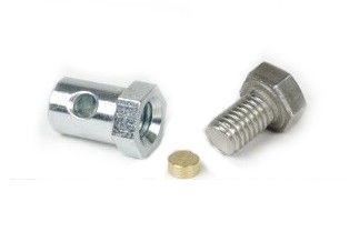 Morsetto cavi marce e frizione BGM, Ø 7 mm, L 9 mm, chiave 8/8mm, 3 parti, cavi marce e frizione per Vespa 50/ 50 special/ ET3/ PK50-125/ PX125-200/ Rally/ GTR/ GL/ GS160/ SS180