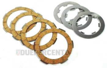 Dischi frizione FABBRI RACING FB24 per frizioni 8 molle, 4 dischi sughero, 3 infradischi per Vespa 50/ 50 Special/ ET3/ Primavera/ PK50-125/ HP/ Ape