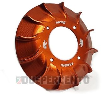 Ventola volano FABBRI RACING arancione anodizzato, per accensione VESPATRONIC per Vespa 50/ 50 Special/ ET3/ Primavera/ PK50-125/ S/ XL/ XL2/ ETS