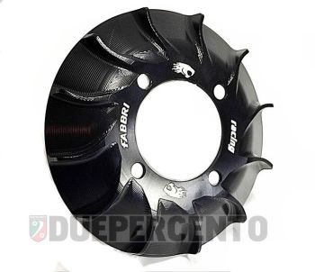 Ventola volano FABBRI RACING nero anodizzato, per accensione POLINI per Vespa 50/ 50 Special/ ET3/ Primavera/ PK50-125/ S/ XL/ XL2/ ETS