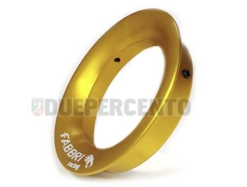 Cornetto Venturi maggiorato FABBRI RACING Øi 64.5mm, Øe 88mm, h 18.5mm, alluminio CNC oro anodizzato, per VHS 34-38-39/ PHBH 28-30/ TMX35/ PWK38