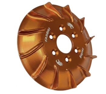 Ventola volano FABBRI RACING arancione anodizzato, 240g per accensione SIP per Vespa 50/ 50 Special/ ET3/ Primavera/ PK50-125/ S/ XL/ XL2/ ETS