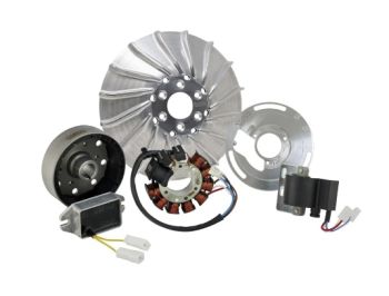 Accensione elettronica YGROS RACE by VAPE 2,10Kg, DC, anticipo variabile, per Vespa PX125-200/ P200E/ Lusso/ Cosa/ 125 GTR/ TS/ 150 Sprint Veloce/ 200 Rally