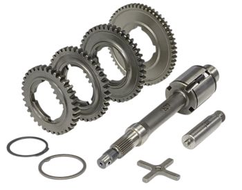 Kit cambio P/A 57-42-38-35 crociera piatta, 9 pz per Vespa PX125-200 E Lusso 2°/ '98/ MY/ '11/ T5