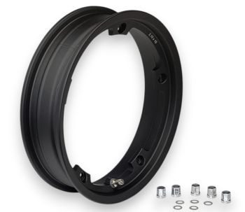 Cerchio in lega tubeless FA ITALIA 2.10-10 nero per Vespa 50/ 50 special/ ET3/ PX125-200/ P200E/ Rally 180-200/ T5/ GTR/ TS/ Sprint