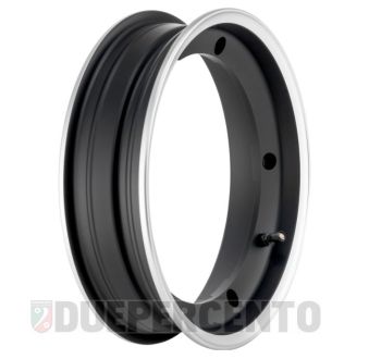 Cerchio in lega tubeless 2.0 SIP PERFORMANCE 2.50-10 nero bordo lucido per Vespa 50/ 50 special/ ET3/ PX125-200/ P200E/ Rally 180-200/ T5/ GTR/ TS/ Sprint