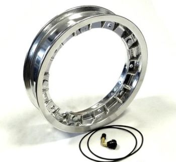 Cerchio in lega tubeless scomponibile FA ITALIA "RUSH" 2.10-10 alluminio lucido per Vespa 50/ 50 special/ ET3/ PX125-200/ P200E/ Rally 180-200/ T5/ GTR/ TS/ Sprint