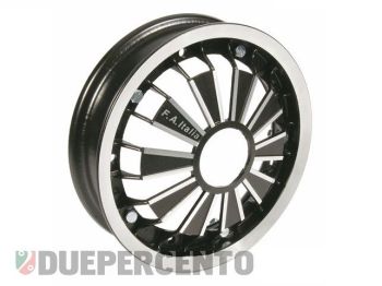Cerchio in lega FA ITALIA "RACING" nero 2.10-10 - scomponibile per Vespa 50/ 50 special/ ET3/ PX125-200/ P200E/ Rally 180-200/ T5/ GTR/ TS/ Sprint