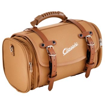 Borsa/valigia 10 L, SIP "Classic", piccola, nylon, marrone per portapacchi Vespa/Lambretta