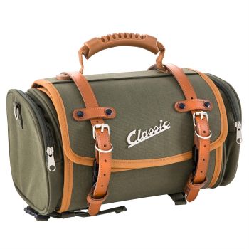 Borsa/valigia 10 L, SIP "Classic", piccola, verde oliva per portapacchi Vespa/Lambretta