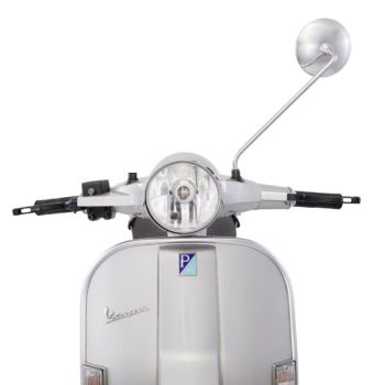 Specchietto retrovisore sinistro RMS attacco a manubrio L=280mm, calotta Ø 120 mm per Vespa PX125-200E Lusso/'98/MY/'11