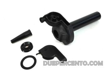 Comando gas super rapido DOMINO 90° senza manopola, corpo in plastica nero, per Vespa 50/ 50 Special/ ET3/ PK50-125/ PX125-200/ P200E/ Rally/ GTR/ TS/ Sprint
