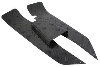 Set pedane "mandorlate" SIP per Vespa 50/ 50 Special/ ET3/ Primavera, nero verniciato a polveri