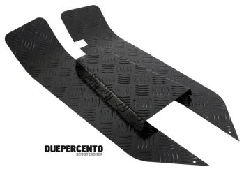 Set pedane "mandorlate" SIP per Vespa PK50-125/S/XL/FL/HP/N/Rush/XL2/Automatica, nero verniciato a polveri