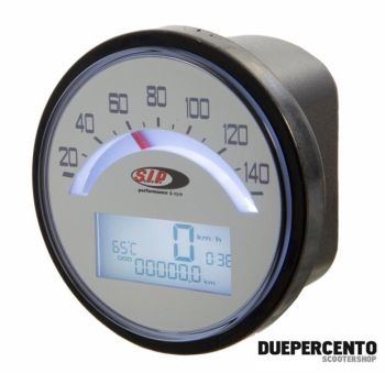 ContaKm - Contagiri SIP 2.0 per Lambretta LI 125 /150 1°/2°/TV 175 1° - 140 (km/h/mph) / 14.000 (Umin/rpm), BIANCO