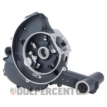 Carter motore SIP EVO "spianati" BLACK EDITION sede cuscinetto da 25mm, collettore a 3 fori per Vespa 50/ 50 Special/ ET3/ Primavera/ PK50-125