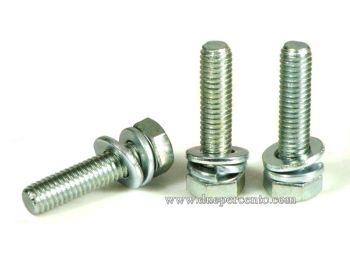 Kit viti carter frizione M6x25mm per Vespa PX/ T5/ GT/ Sprint/ Rally