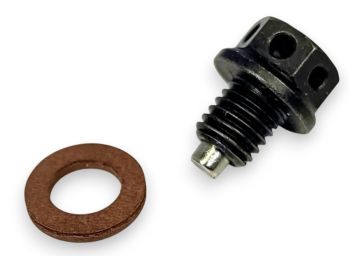 Vite tappo olio motore M8x8mm testa esagonale MD Racing ricavato dal pieno - magnetica